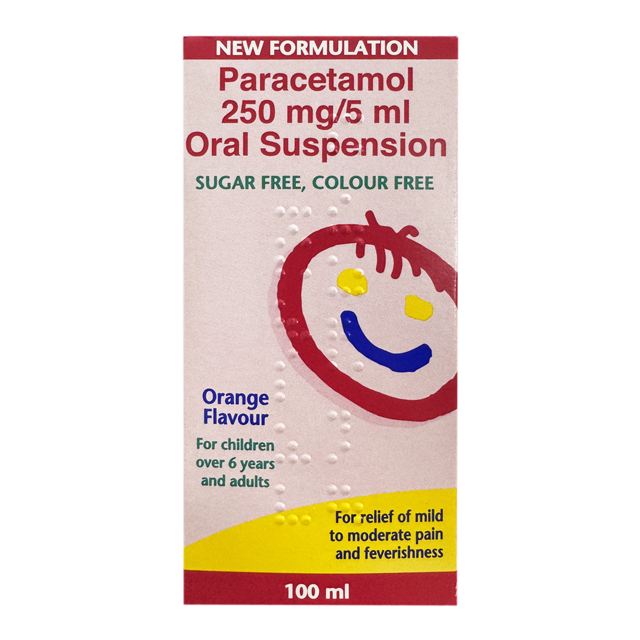PARACETAMOL 250MG/5ML ORANGE FLAVOR