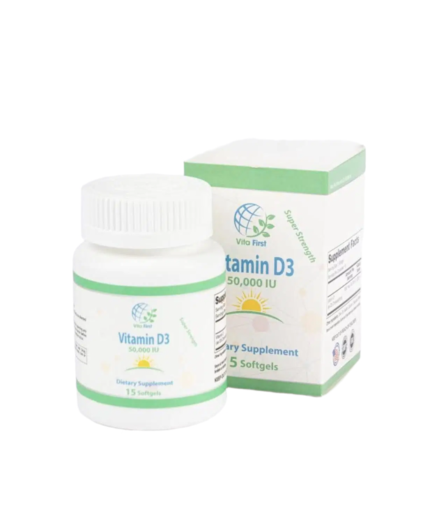 VITA FIRST VITAMIN D3 50000IU 15 SOFTGEL
