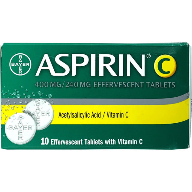ASPIRIN-C Bayer 10 Effervescent Tablets