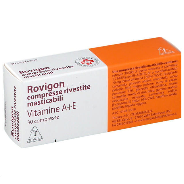 ROVIGON 30 TAB (VITAMINE A+E) ITALY