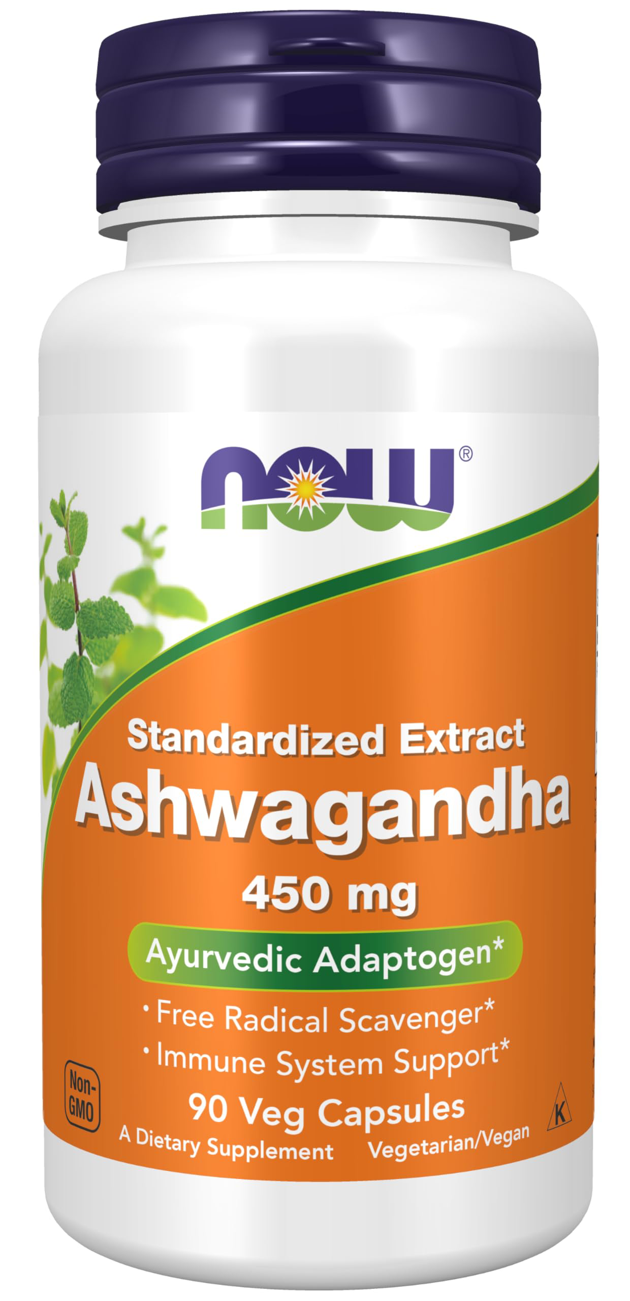 NOW Ashwagandha 450mg 90 Veg Capsules