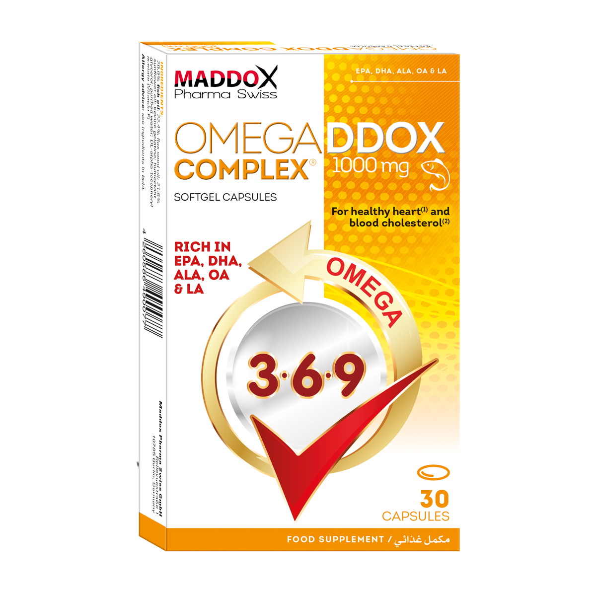 OMEGADDOX 1000MG COMPLEX 3.6.9 /30 TAB
