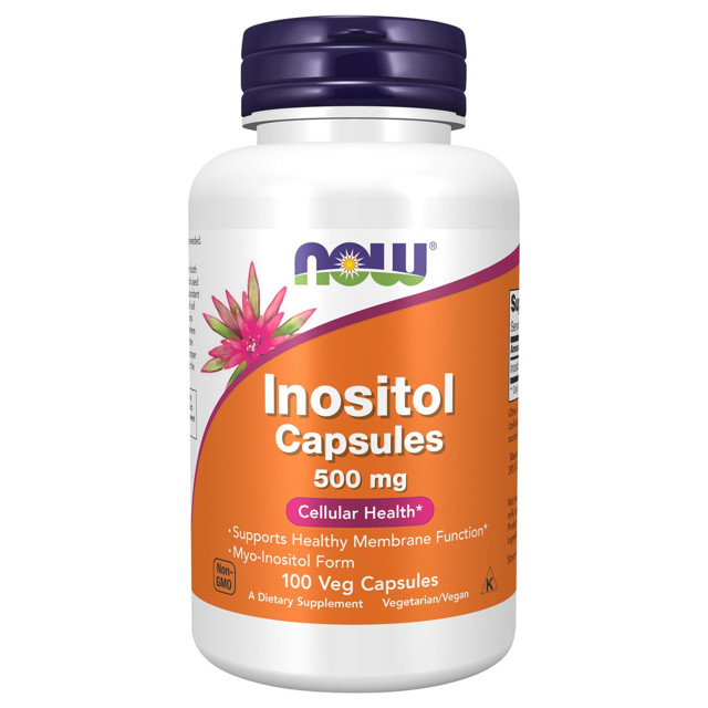 NOW INOSITOL 500MG 100 VEG CAPSULES