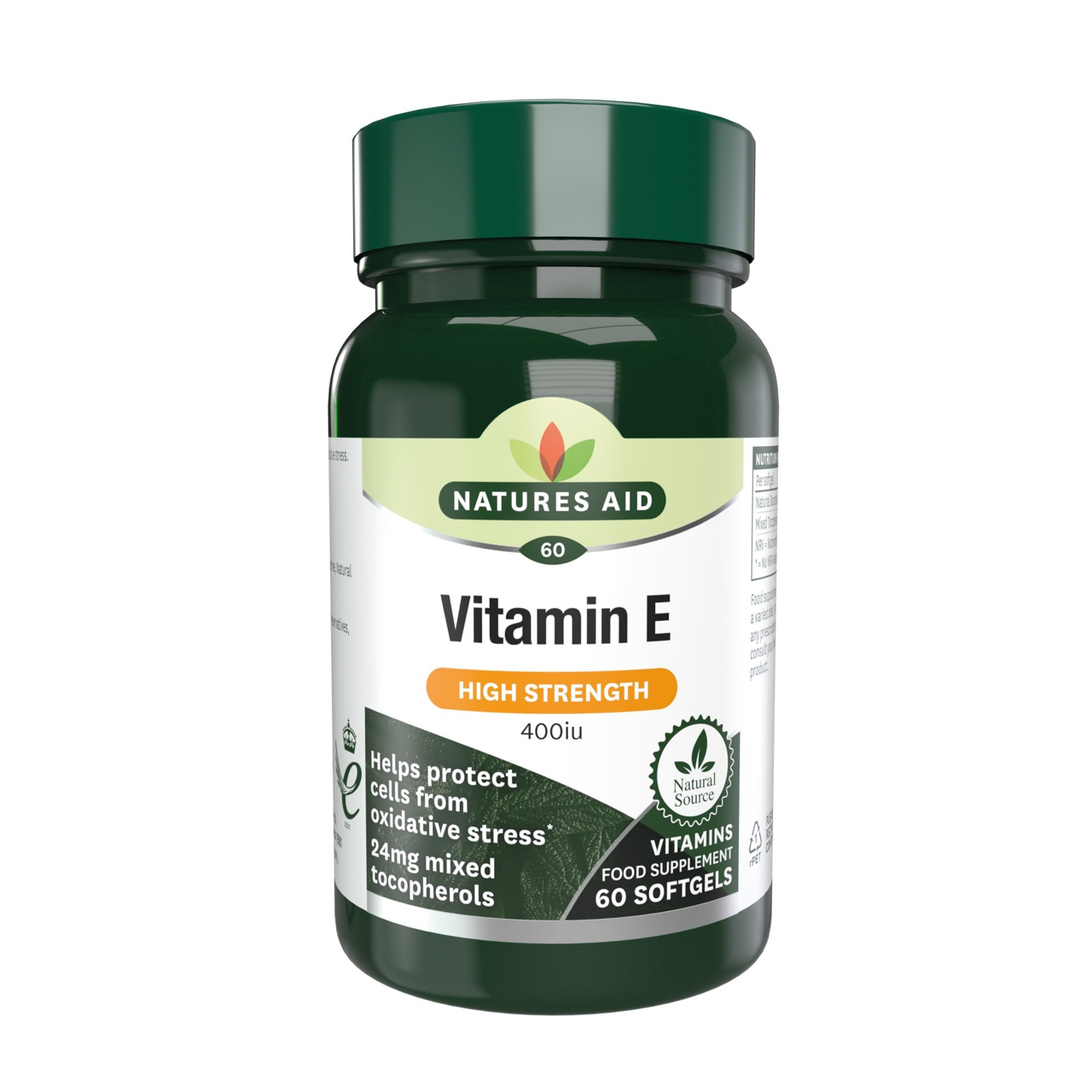 Vitamin E 400 IU Natures Aid 60 Softgels