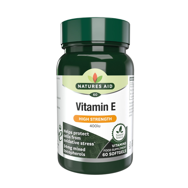 Vitamin E 400 IU Natures Aid 60 Softgels