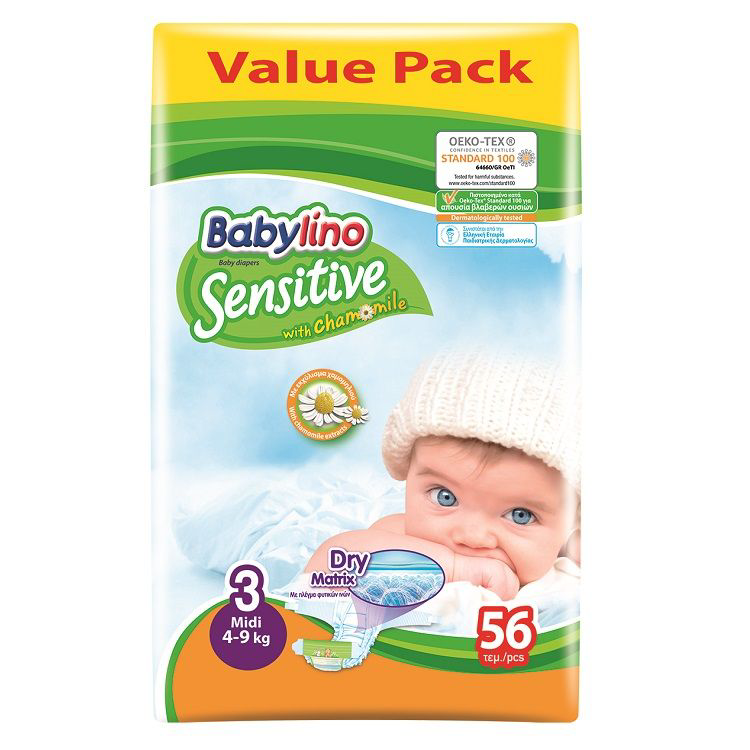 BABYLINO NO 3/ 4-9 KG 56PCS