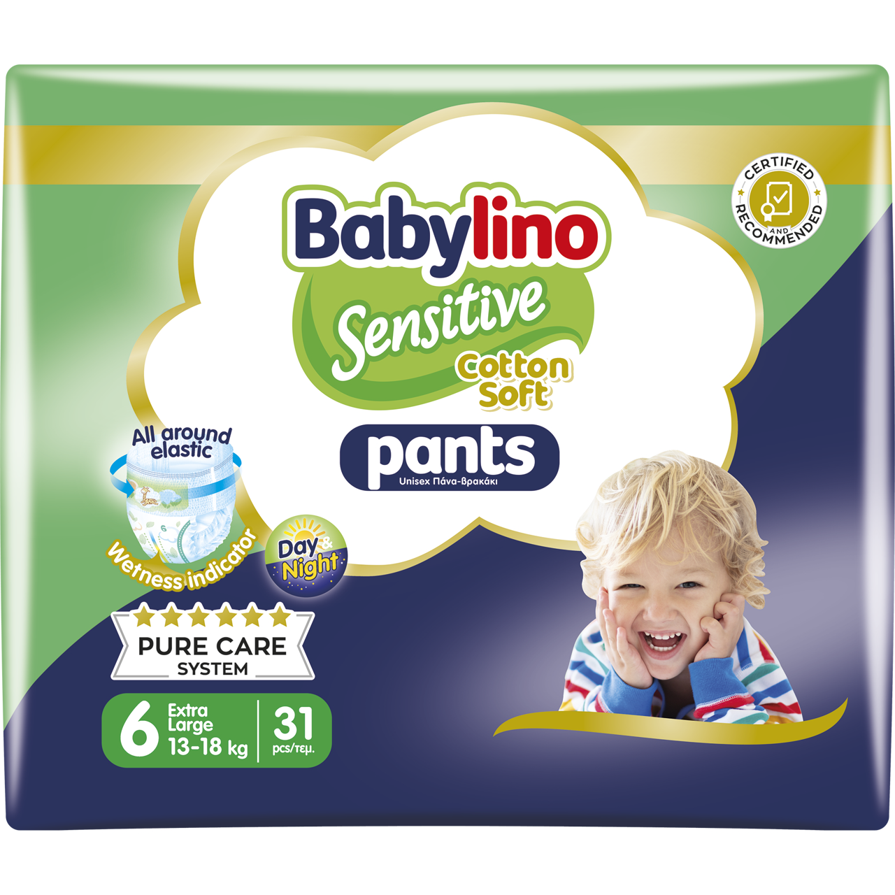 BABYLINO PANTS 6 EXTRA LARGE 13-18KG