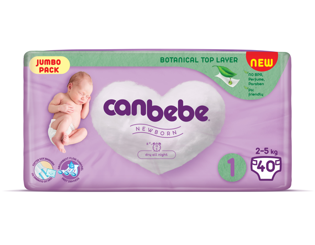 CANBEBE 1 (2–5 Kg) 40 Pcs