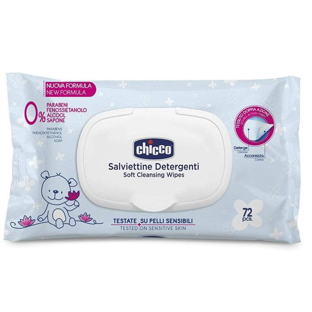 CHICCO Cleansing Wipes 72pcs