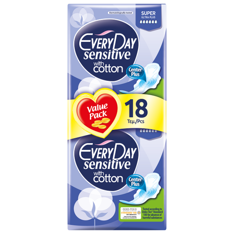 Every Day Sensitive with Cotton Super Ultra Plus (18pcs)