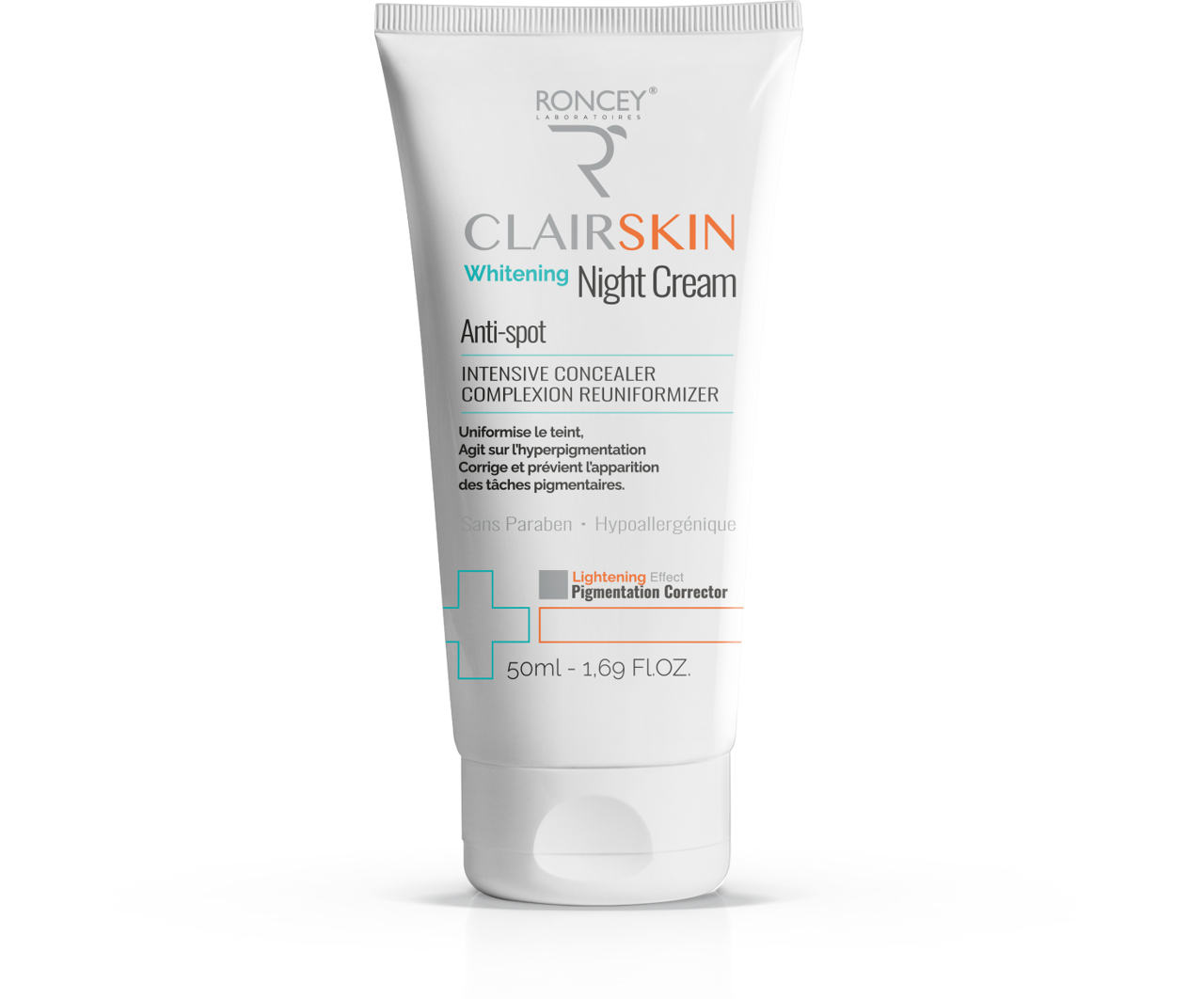 RONCEY CLAIR SKIN WHITENING NIGHT CREAM ANTISPOT 50ML 